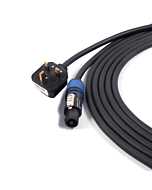 Neutrik Powercon H07 Cables. 20 amp Connectors. NAC3FCA - UK Plug. PA mains lead. 3x2.5mm Conductor Size. UK. EU. AU. US. IEC Plugs.